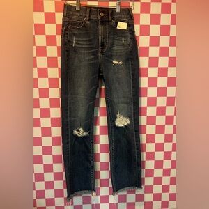 Express Boyfriend Jeans with Distressed Details